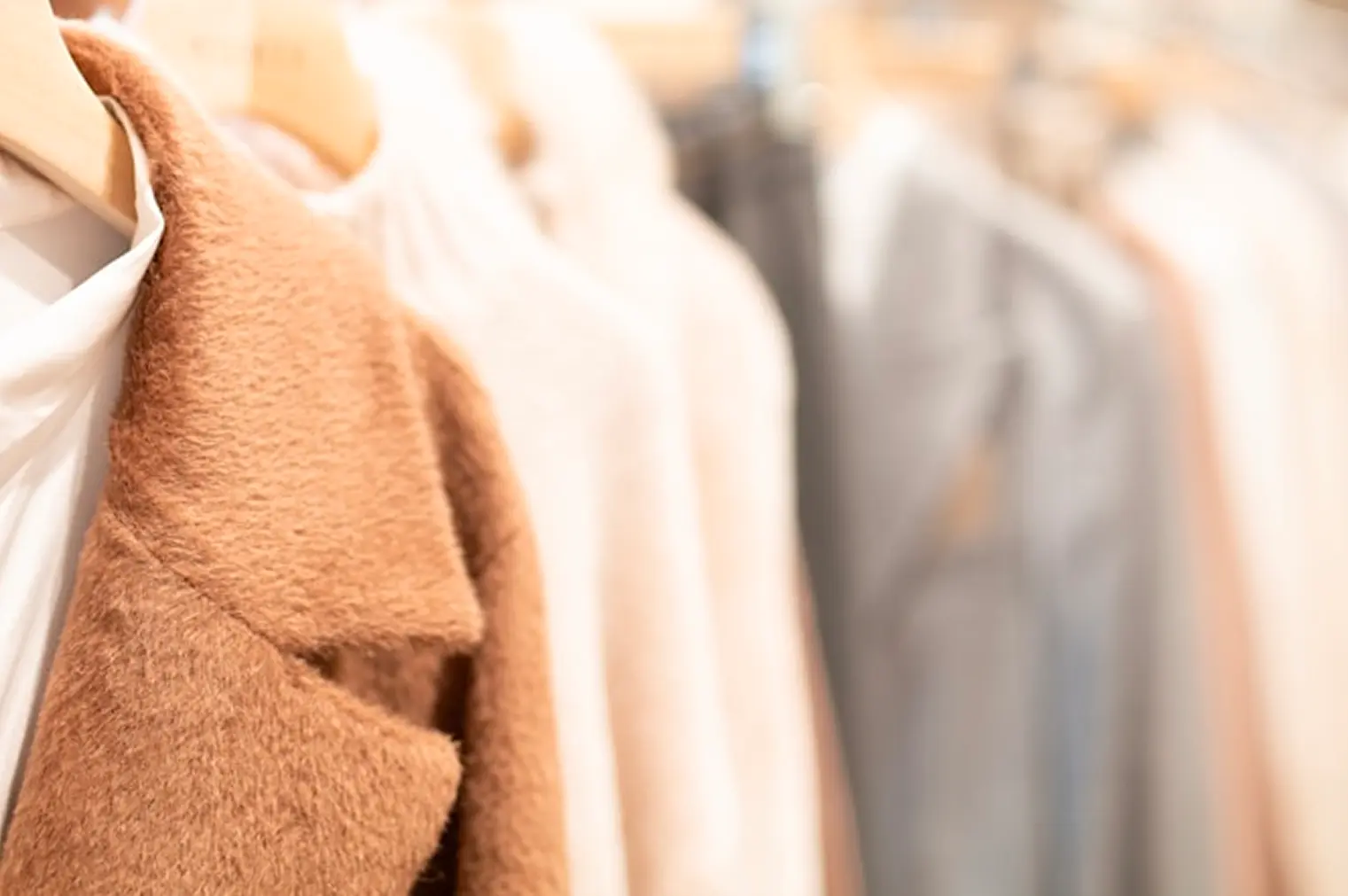 Luxury garments in protective packaging